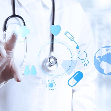 Shutterstock image: futuristic medical interface.