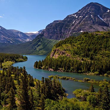 Image courtesy of USInterior Instagram: ManyGlacier is considered the heart of Glacier National Park in Montana. Massive mountains, active glaciers, sparkling lakes, hiking trails and abundant wildlife make this a favorite of visitors and locals alike.