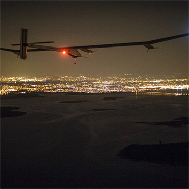 Solar Impulse on approach to New York