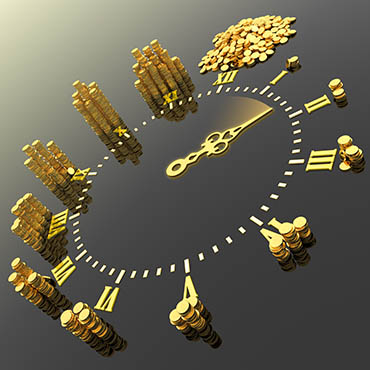 Shutterstock image (by Cybrain): time is money concept.