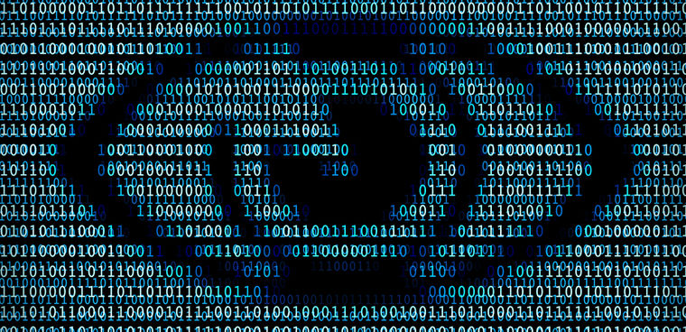 Surveillance eye against binary code background. By enzozo. Shutterstock ID 340300073