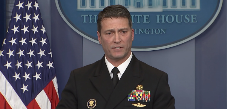 Dr. Ronny Jackson briefs the press on President Trump's health Jan. 16, 2018