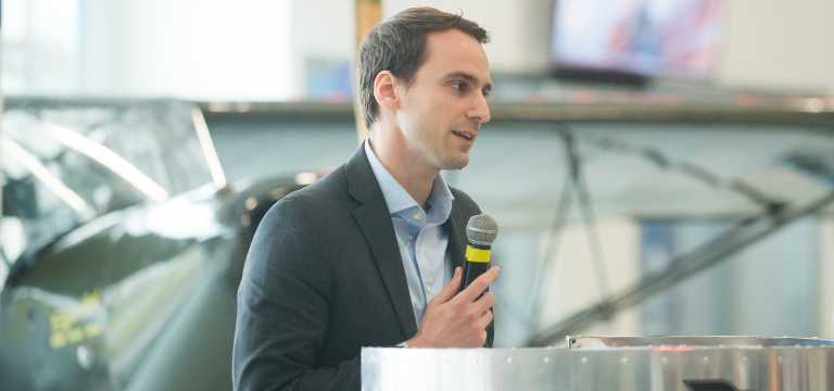 Michael Kratsios, shown here at a 2018 event in Fargo, N.D. Photo: North Dakota Department of Transportation.