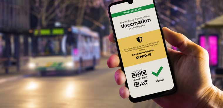 vaccine passport on mobile phone (Robert Avgustin/Shutterstock.com)