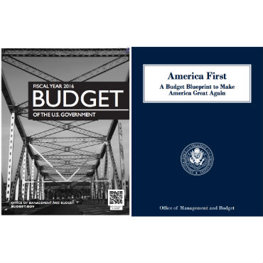 Trump and Obama Budget Covers