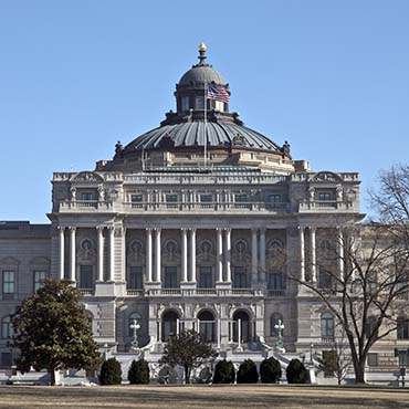 Shutterstock image: library of congress from a distance.