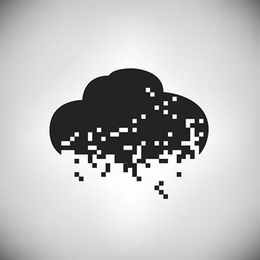 Shutterstock image: minimalist image of data-driven cloud technology.
