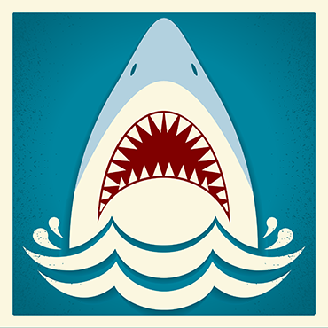 Shutterstock image (by Tancha): shark attack vector.