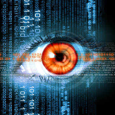 Shutterstock image (by Sergey Nivens): Close-up high-tech image of human eye.