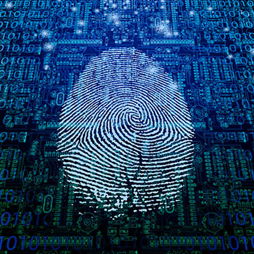 Shutterstock image (by Bruce Rolff): machine fingerprint.