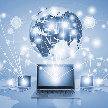 Shutterstock image (by Sergey Nivens): information networks.