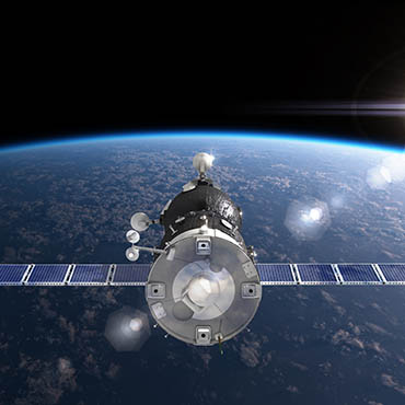 Shutterstock image: satellite orbiting.